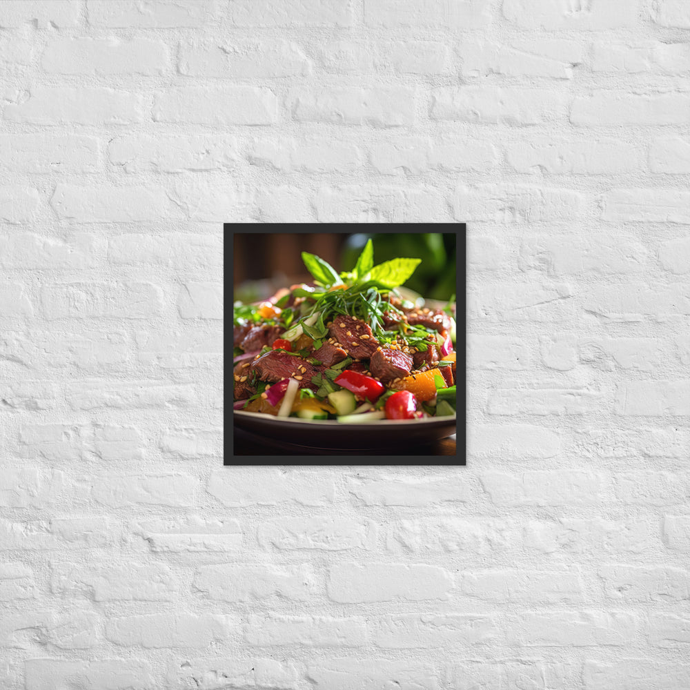 Thai Beef Salad Framed poster 🤤 from Yumify.AI