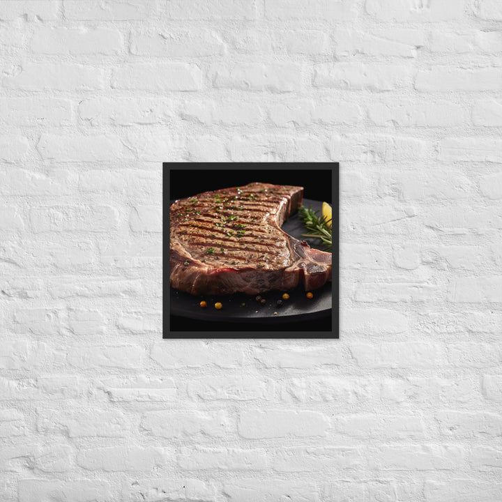 T-Bone Steak Framed poster 🤤 from Yumify.AI