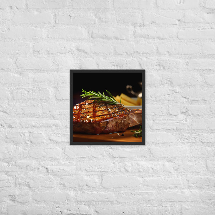 T-Bone Steak Framed poster 🤤 from Yumify.AI