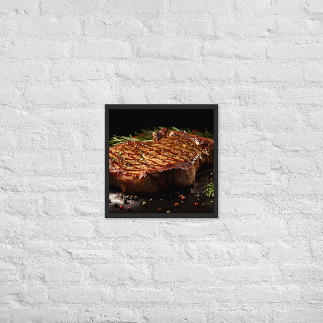 T-Bone Steak Framed poster 🤤 from Yumify.AI