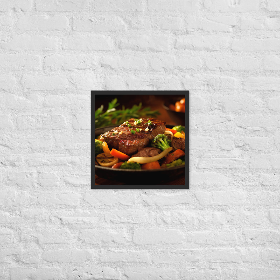 Sirloin Steak Framed poster 🤤 from Yumify.AI