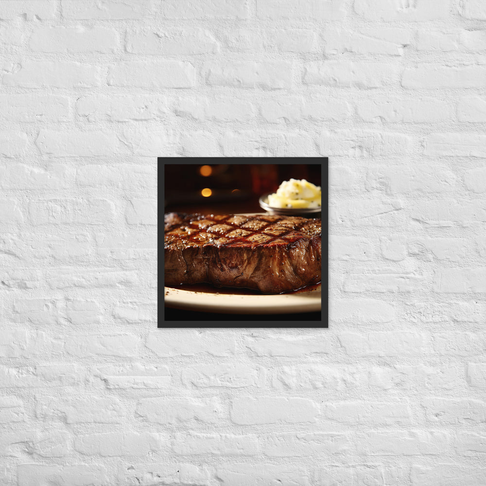 Porter house Steak Framed poster 🤤 from Yumify.AI