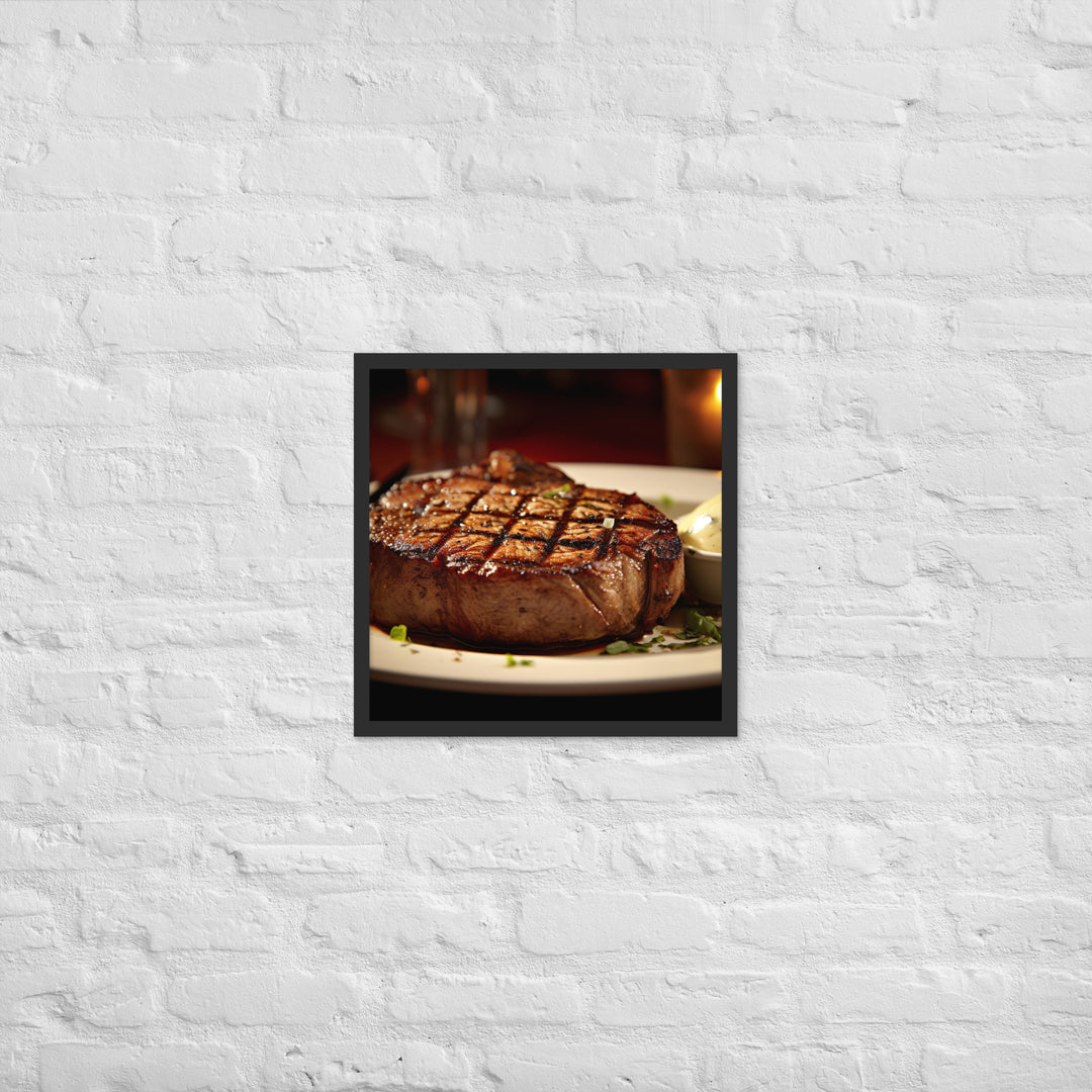 Porter house Steak Framed poster 🤤 from Yumify.AI