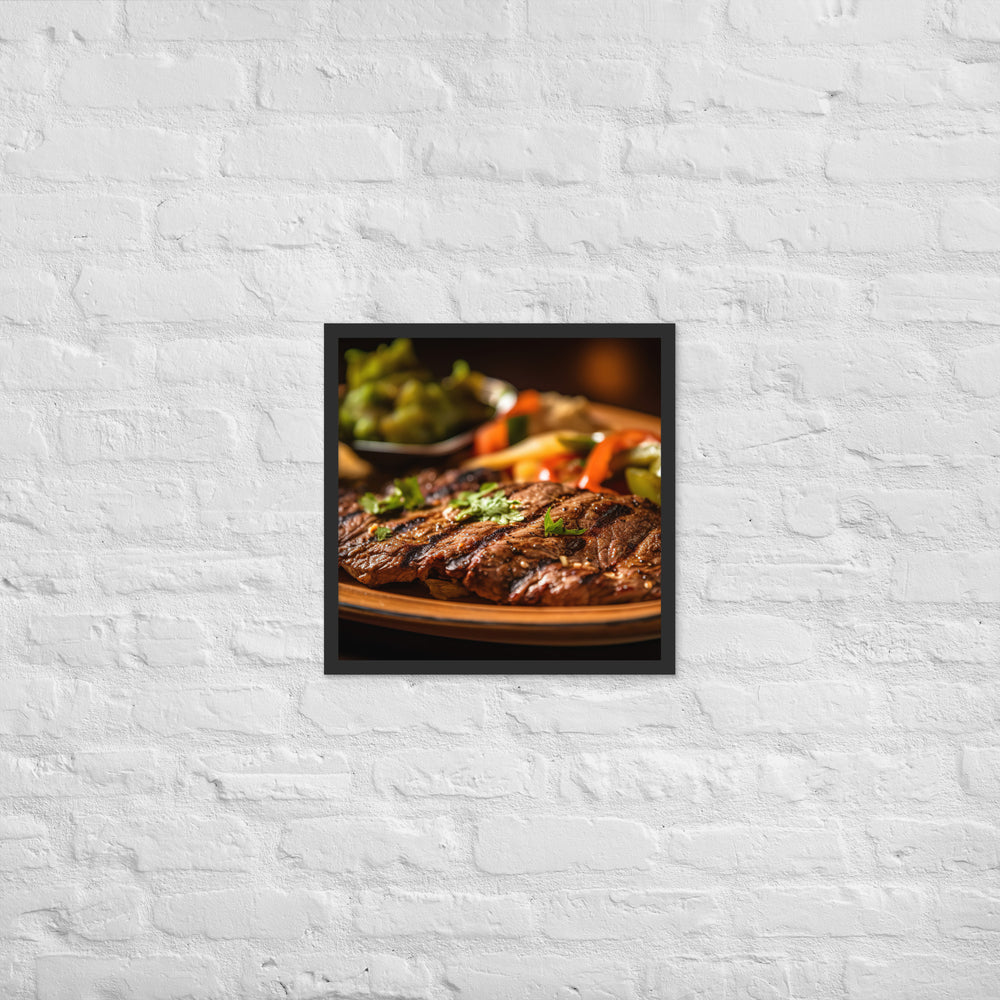 Mexican Carne Asada Framed poster 🤤 from Yumify.AI