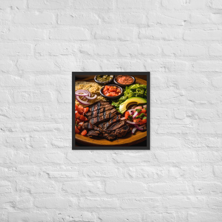 Mexican Carne Asada Framed poster 🤤 from Yumify.AI