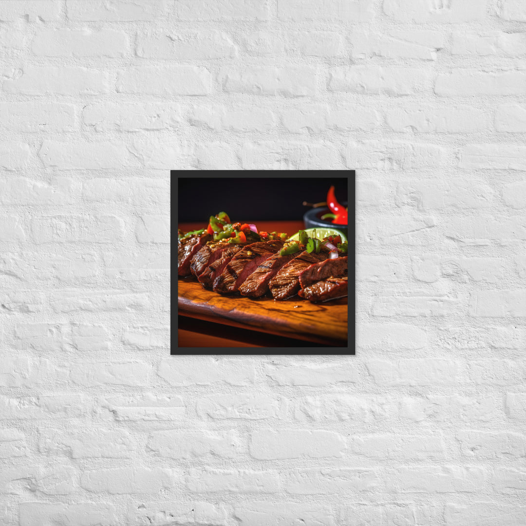 Mexican Carne Asada Framed poster 🤤 from Yumify.AI