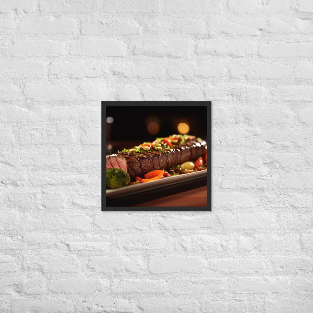 Flat Iron Steak Framed poster 🤤 from Yumify.AI