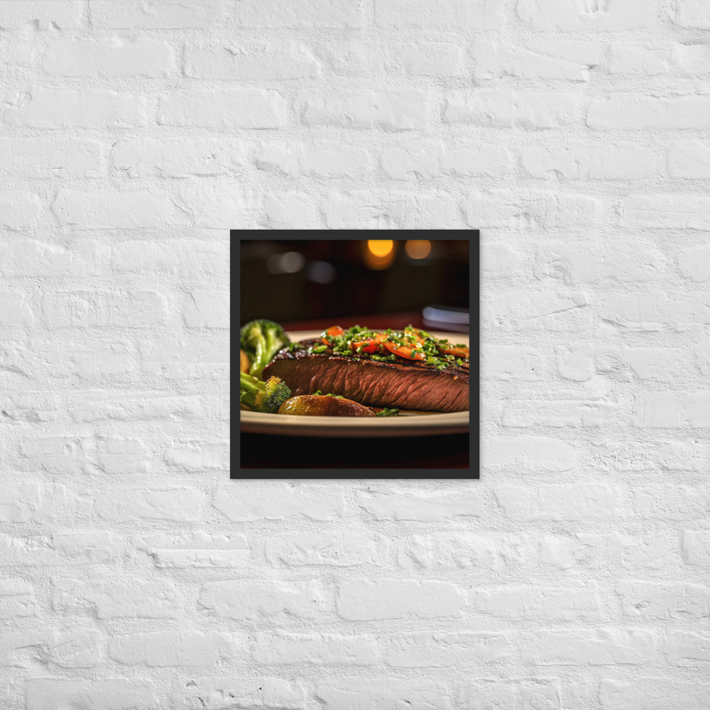 Flat Iron Steak Framed poster 🤤 from Yumify.AI