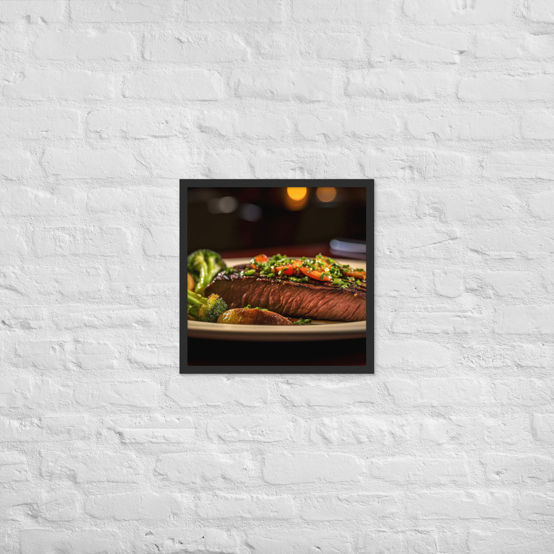 Flat Iron Steak Framed poster 🤤 from Yumify.AI