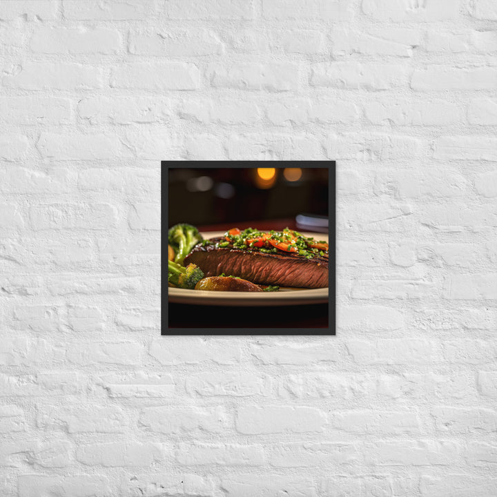 Flat Iron Steak Framed poster 🤤 from Yumify.AI