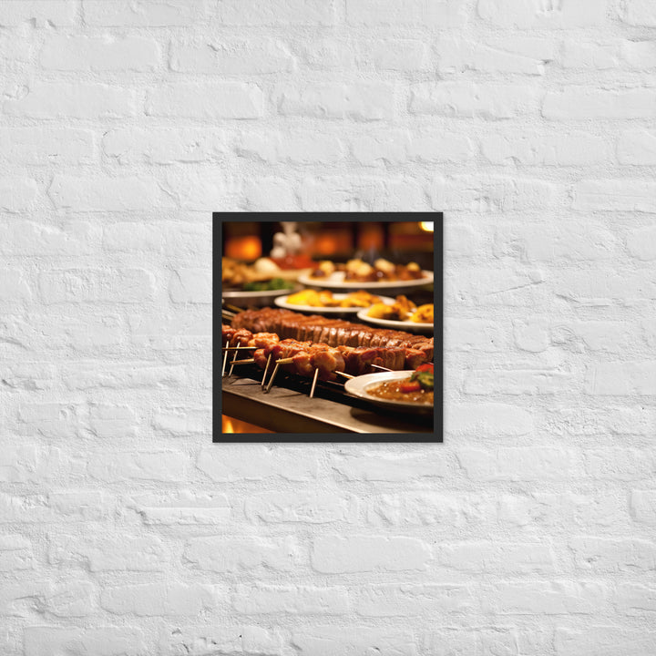 Brazilian Churrasco Framed poster 🤤 from Yumify.AI