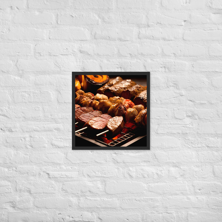 Brazilian Churrasco Framed poster 🤤 from Yumify.AI