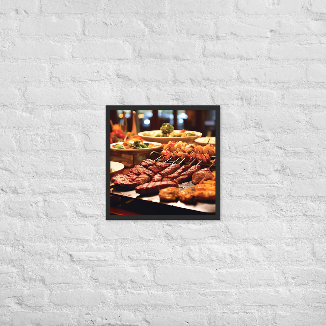 Brazilian Churrasco Framed poster 🤤 from Yumify.AI