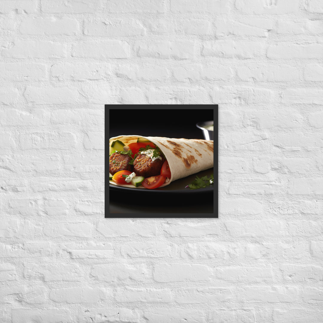 Falafel Wrap Framed poster 🤤 from Yumify.AI