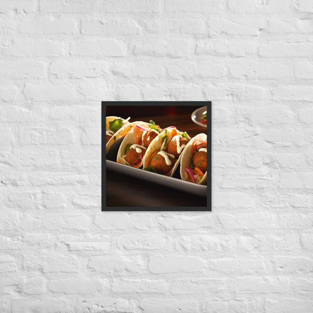 Falafel Tacos Framed poster 🤤 from Yumify.AI