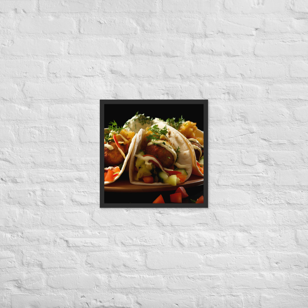 Falafel Tacos Framed poster 🤤 from Yumify.AI