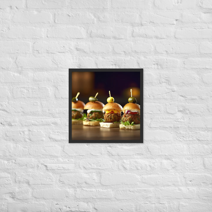 Falafel Sliders Framed poster 🤤 from Yumify.AI