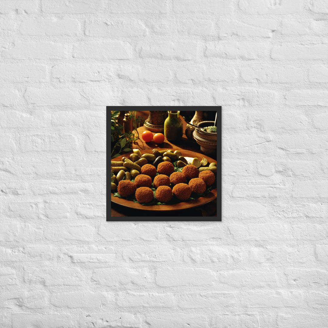 Falafel Mezze Framed poster 🤤 from Yumify.AI