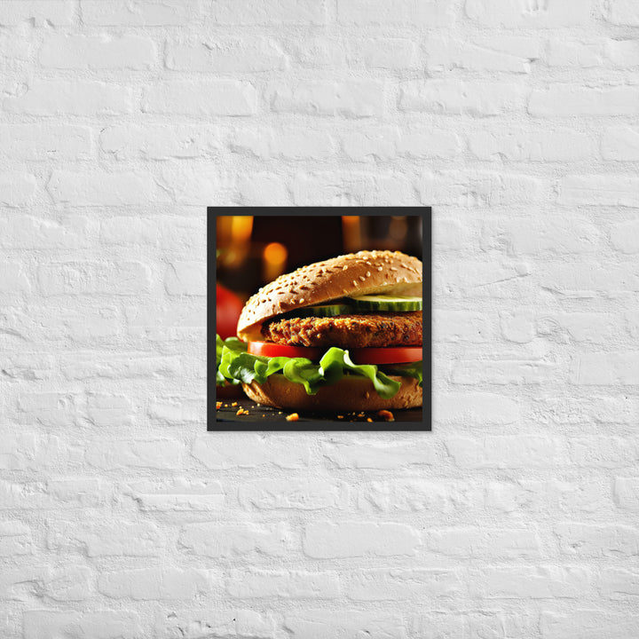 Falafel Burger Framed poster 🤤 from Yumify.AI