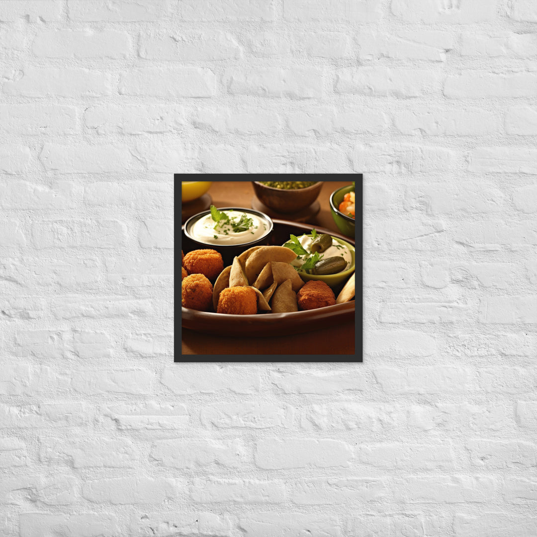 Falafel Mezze Framed poster 🤤 from Yumify.AI