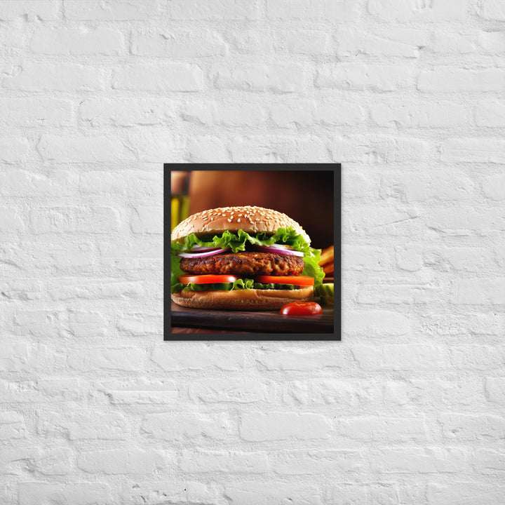 Falafel Burger Framed poster 🤤 from Yumify.AI