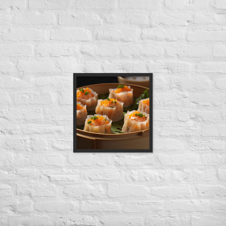 Steamed Siu Mai Framed poster 🤤 from Yumify.AI