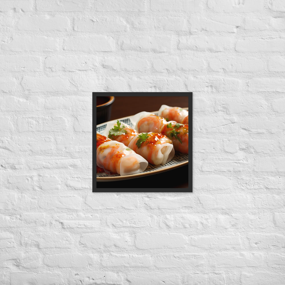 Steamed Rice Rolls Framed poster 🤤 from Yumify.AI