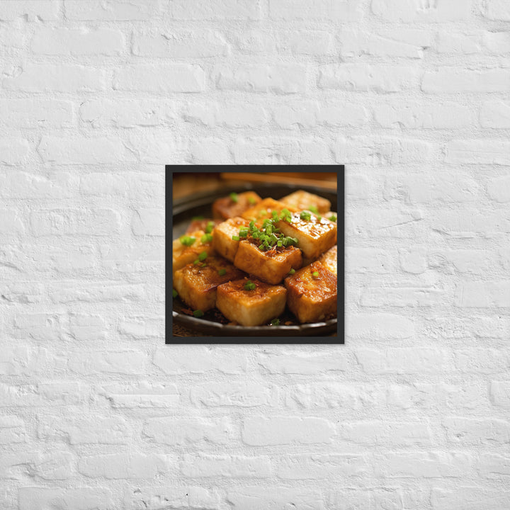 Pan Fried Turnip Cake Framed poster 🤤 from Yumify.AI