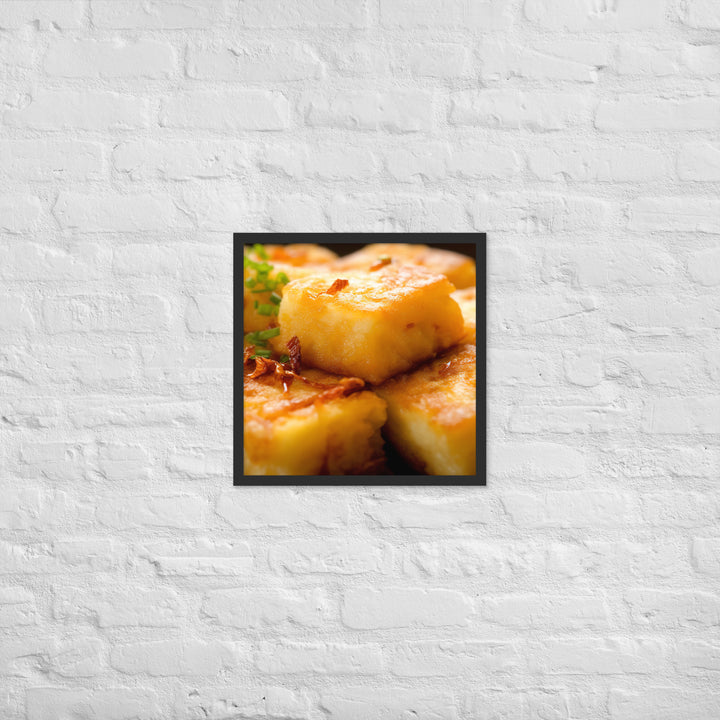 Pan Fried Turnip Cake Framed poster 🤤 from Yumify.AI