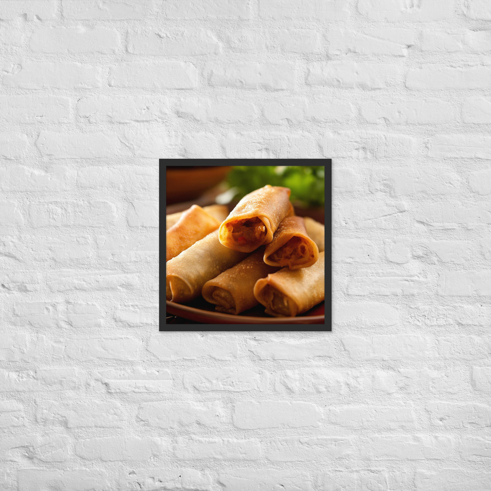 Deep Fried Spring Rolls Framed poster 🤤 from Yumify.AI