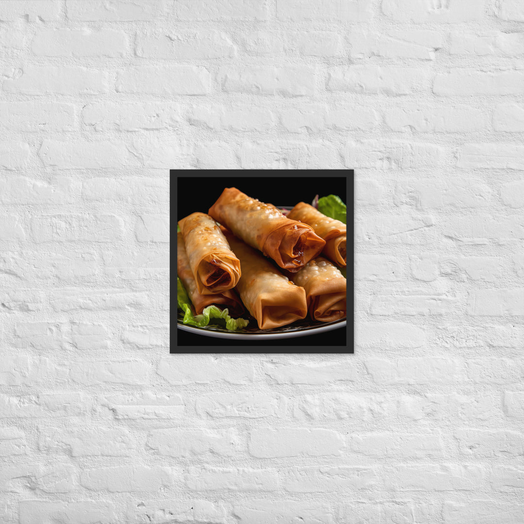 Deep Fried Spring Rolls Framed poster 🤤 from Yumify.AI