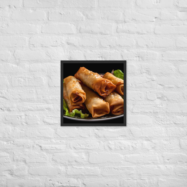 Deep Fried Spring Rolls Framed poster 🤤 from Yumify.AI