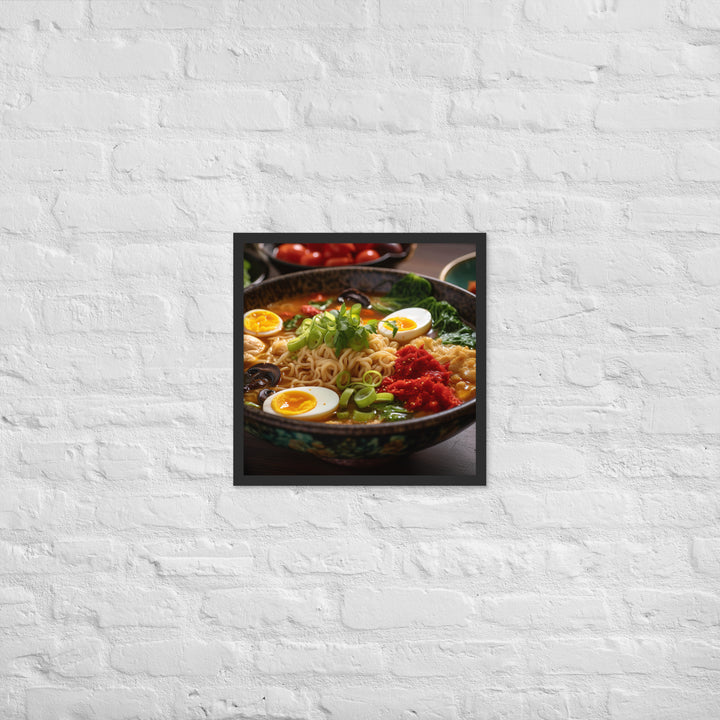 Vegetarian Ramen Framed poster 🤤 from Yumify.AI