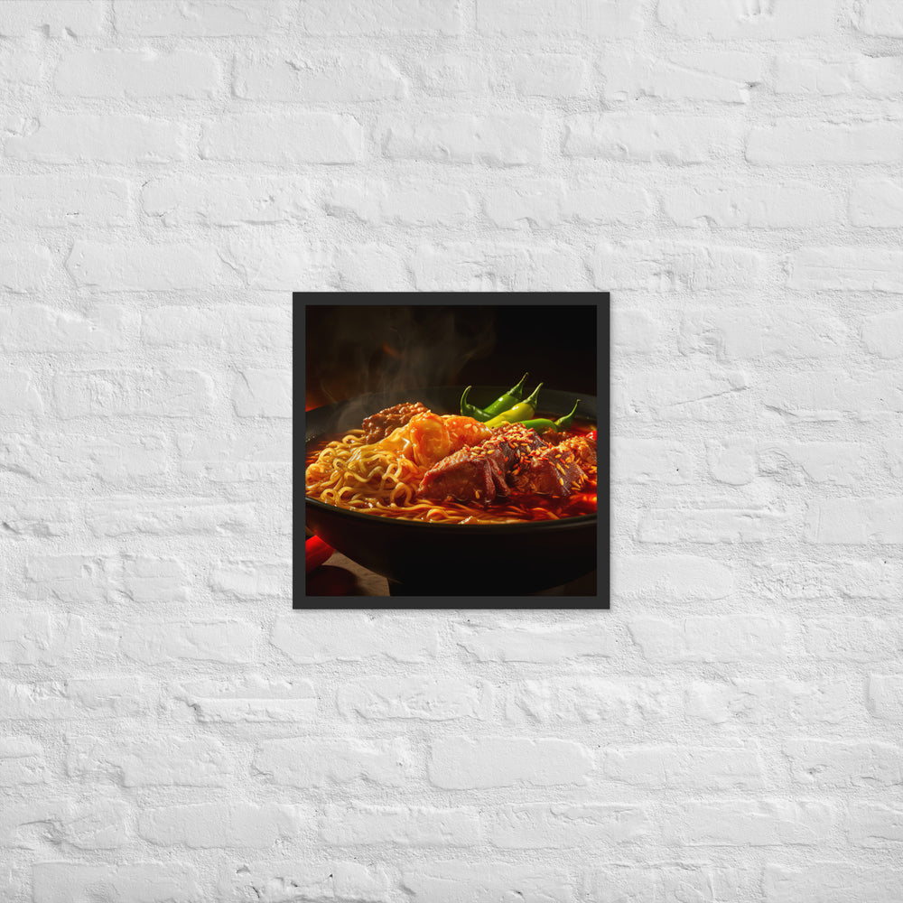 Spicy Ramen Framed poster 🤤 from Yumify.AI