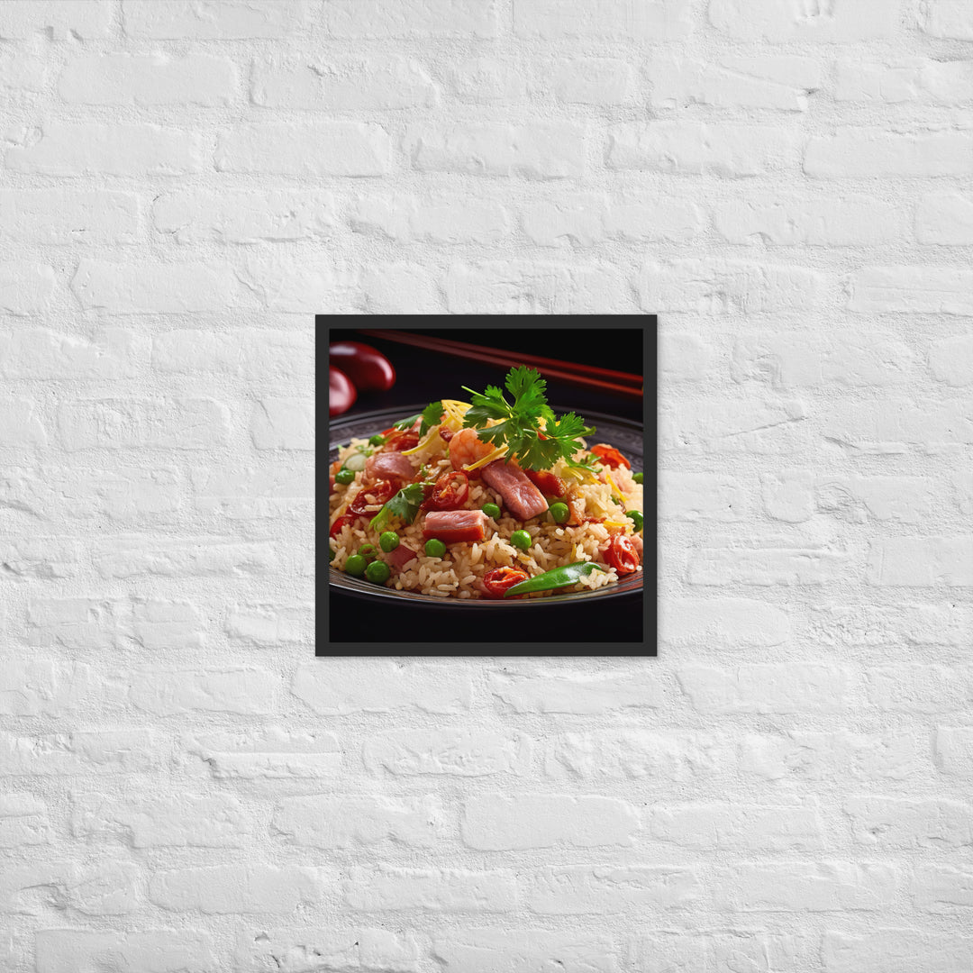 Yangzhou Fried Rice Framed poster 🤤 from Yumify.AI