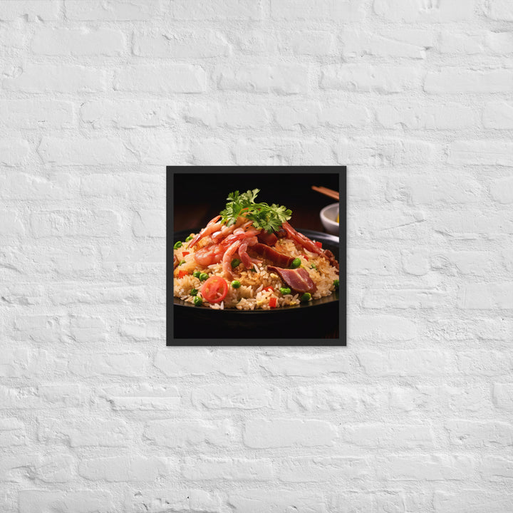 Yangzhou Fried Rice Framed poster 🤤 from Yumify.AI