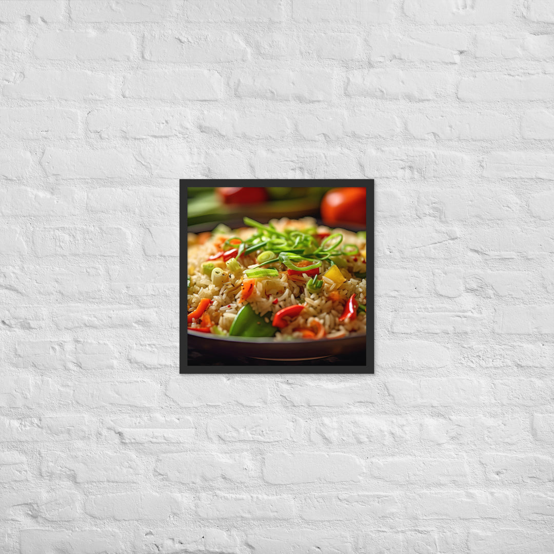 Vegetable Fried Rice Framed poster 🤤 from Yumify.AI