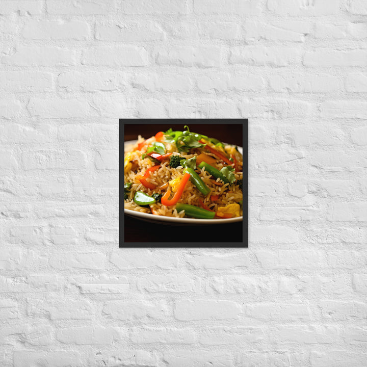 Vegetable Fried Rice Framed poster 🤤 from Yumify.AI