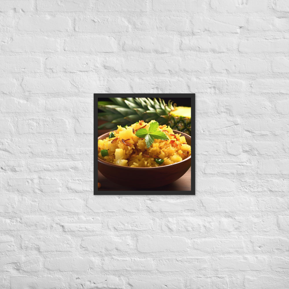Pineapple Fried Rice Framed poster 🤤 from Yumify.AI