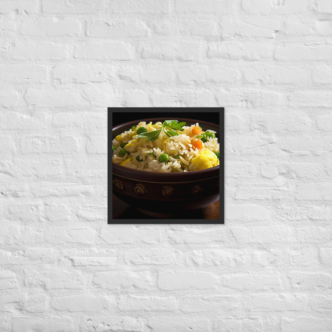 Egg Fried Rice Framed poster 🤤 from Yumify.AI