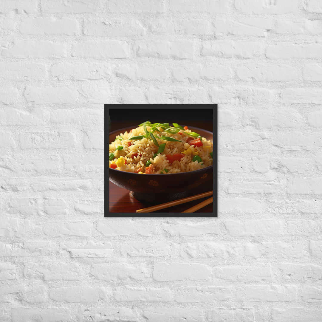 Egg Fried Rice Framed poster 🤤 from Yumify.AI