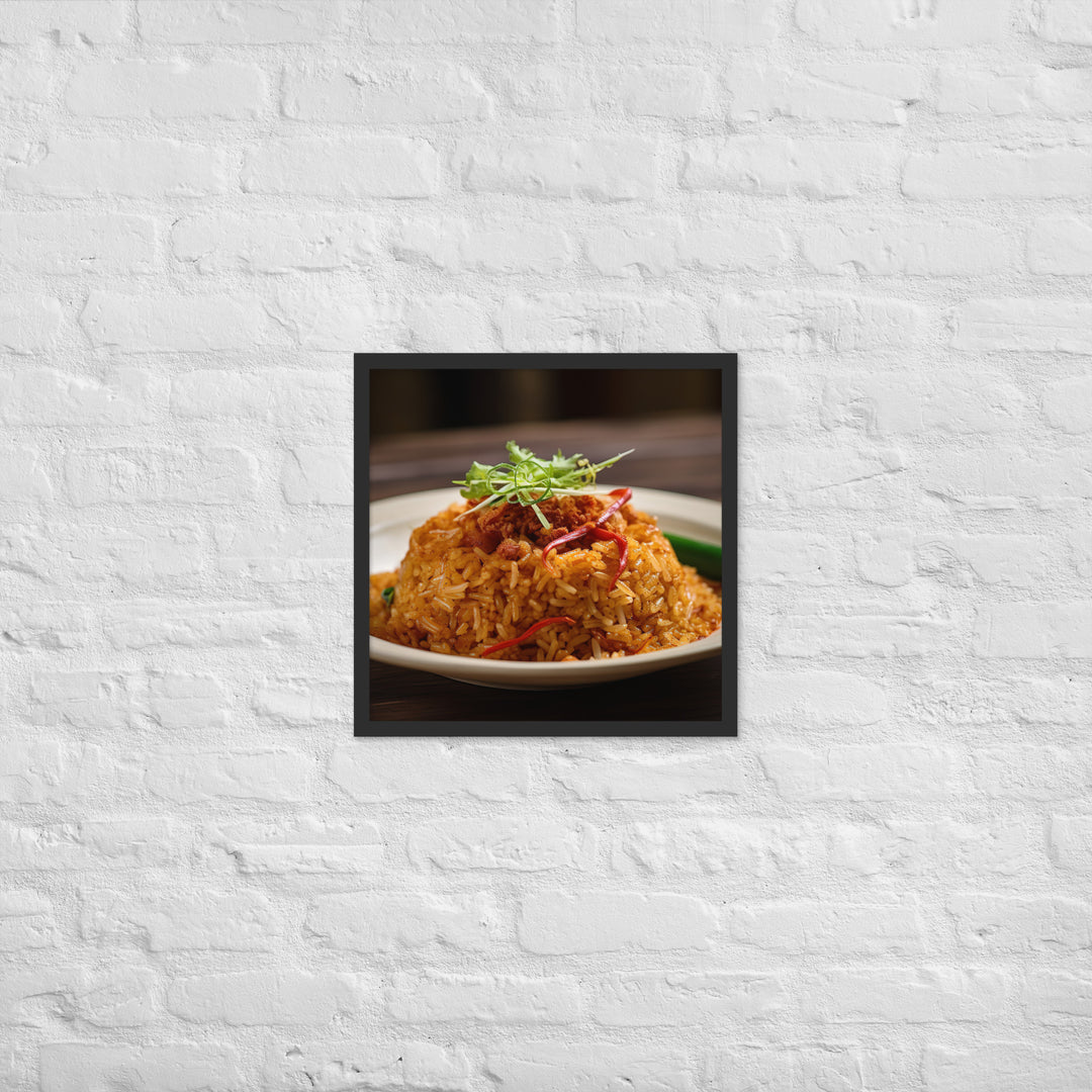 Crab Fried Rice Framed poster 🤤 from Yumify.AI