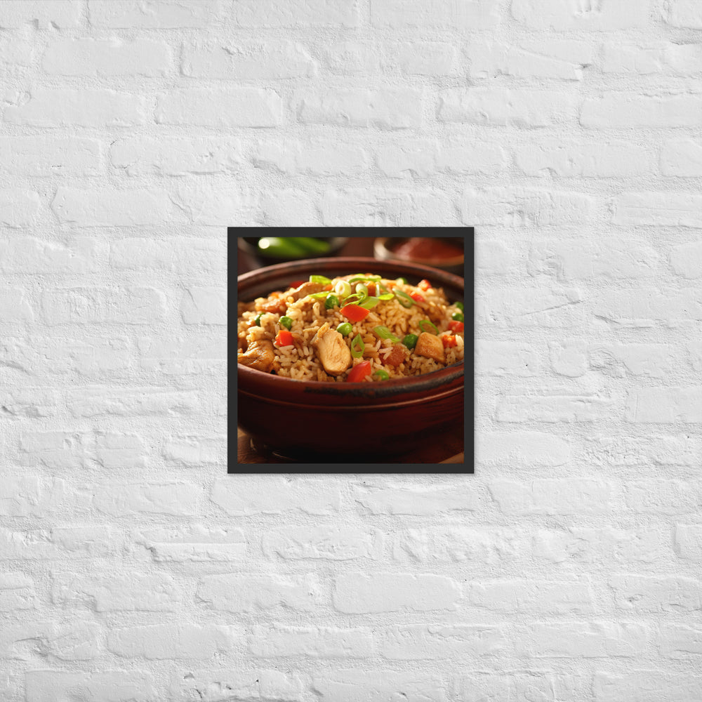 Chicken Fried Rice Framed poster 🤤 from Yumify.AI