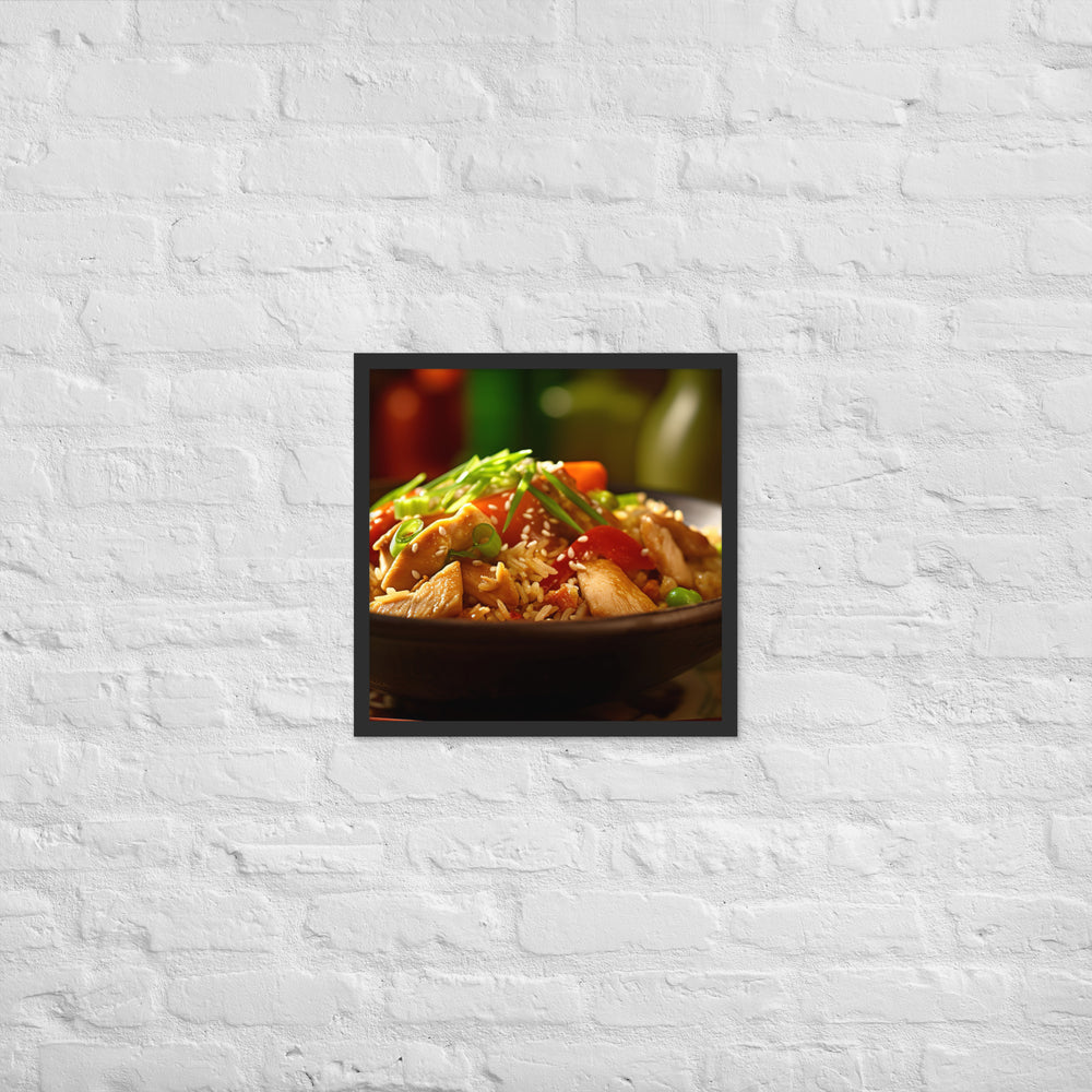 Chicken Fried Rice Framed poster 🤤 from Yumify.AI