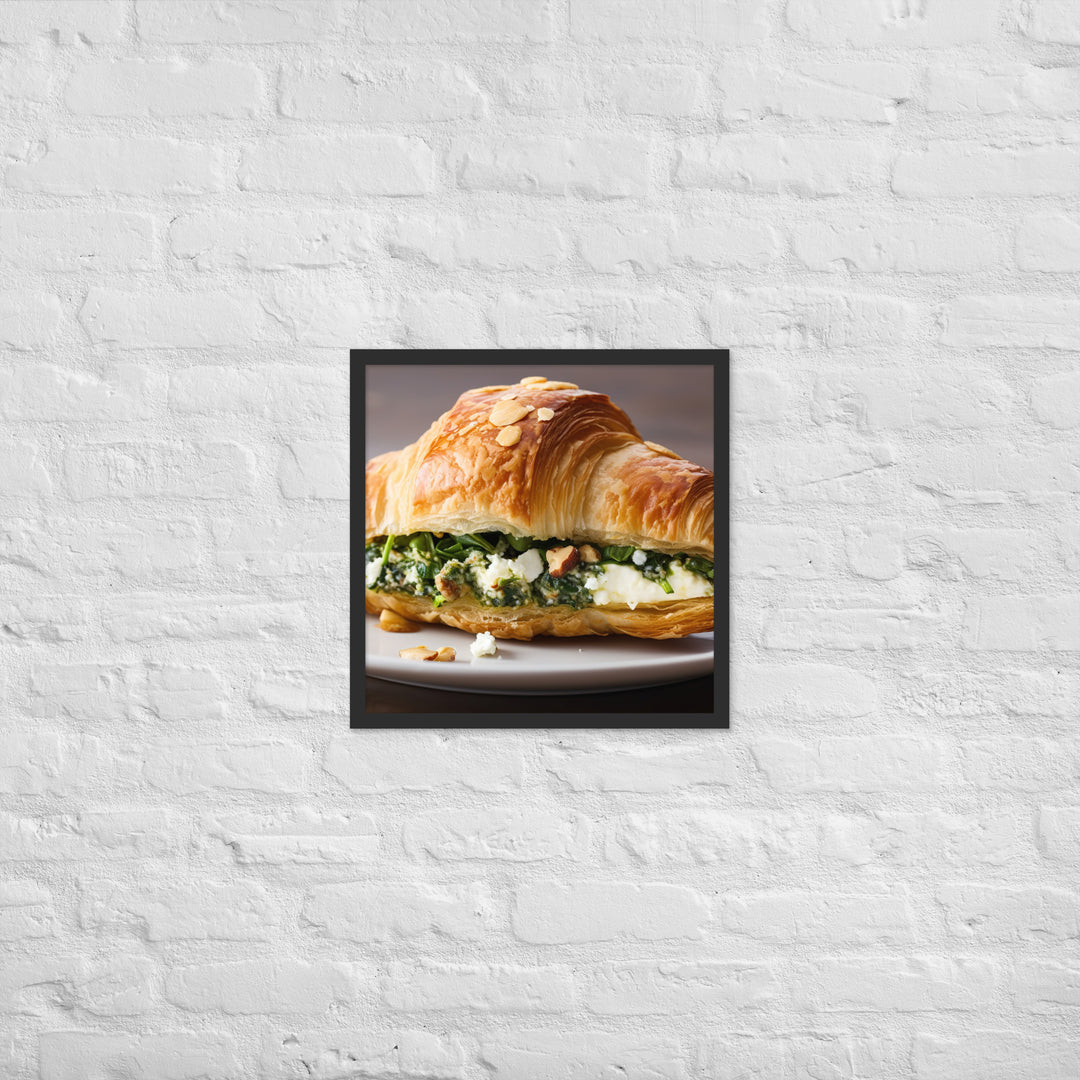 Spinach and Feta Croissant Framed poster 🤤 from Yumify.AI