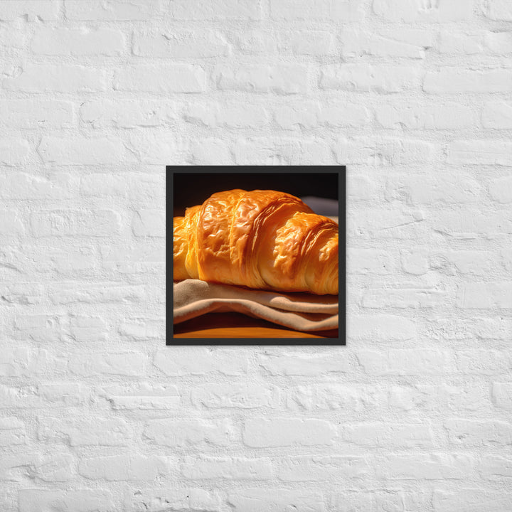 Plain Croissant Framed poster 🤤 from Yumify.AI