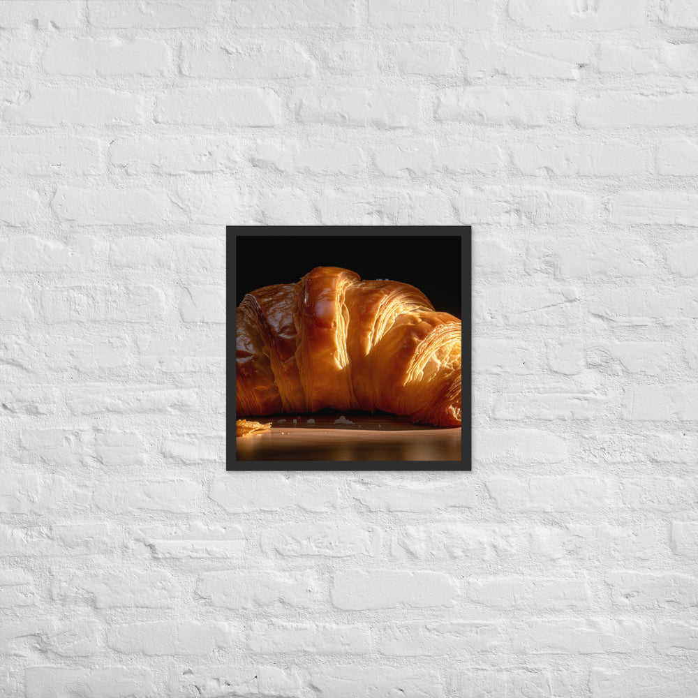 Plain Croissant Framed poster 🤤 from Yumify.AI