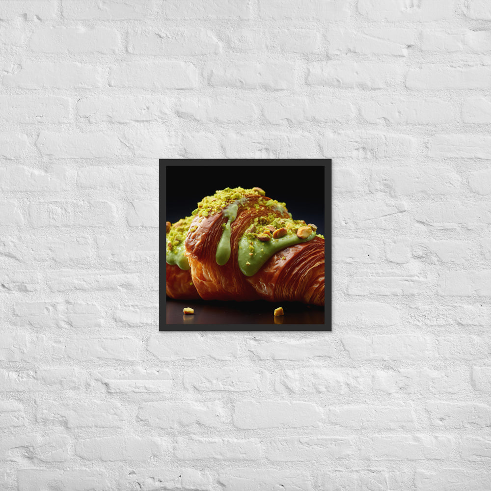 Pistachio Croissant Framed poster 🤤 from Yumify.AI