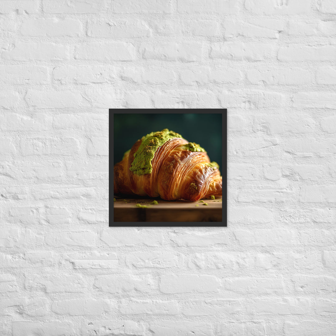 Matcha Croissant Framed poster 🤤 from Yumify.AI