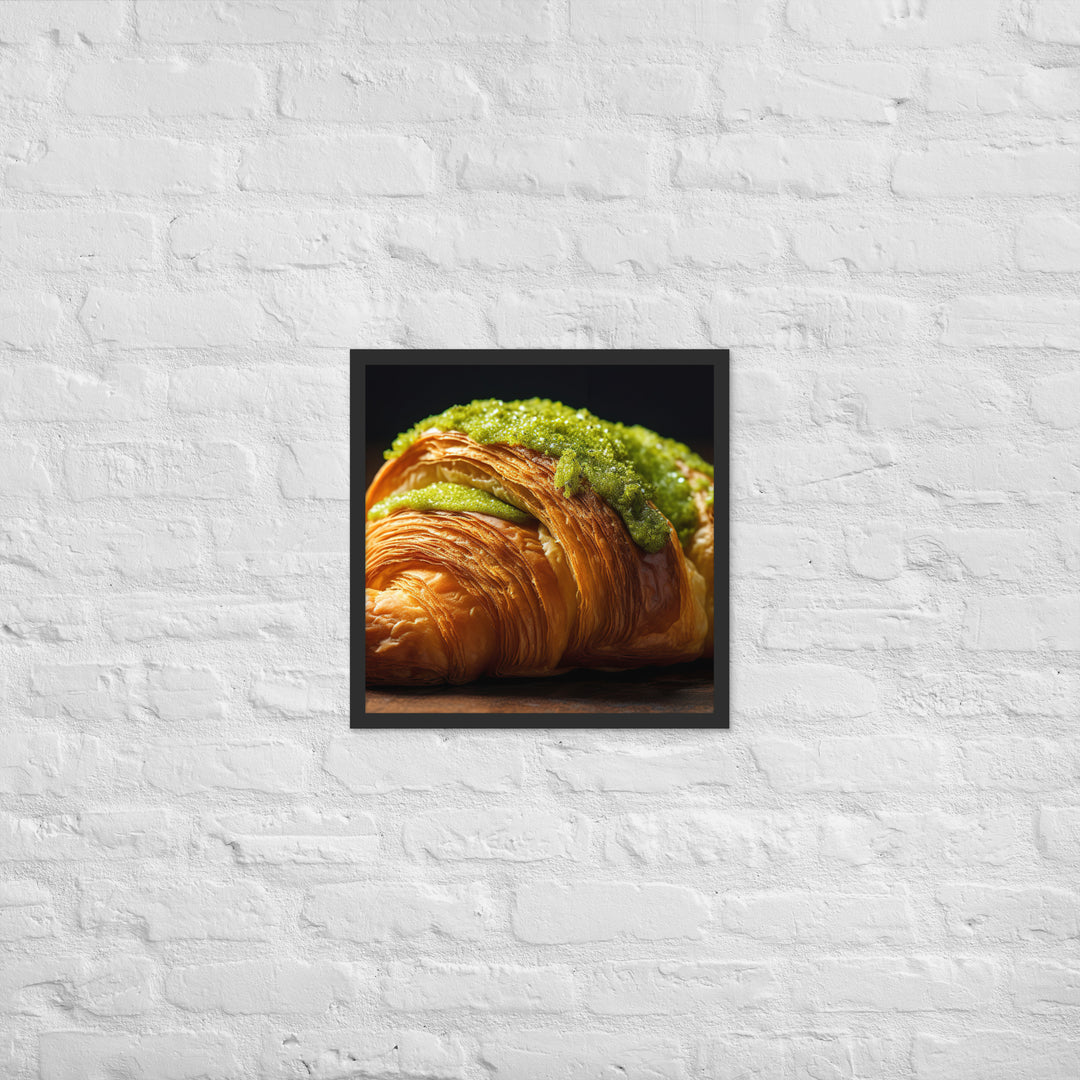 Matcha Croissant Framed poster 🤤 from Yumify.AI